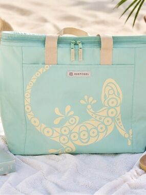 KEEP COOL Insulated Cooler Bad Double Handles Double Zippers Durable Sage Green